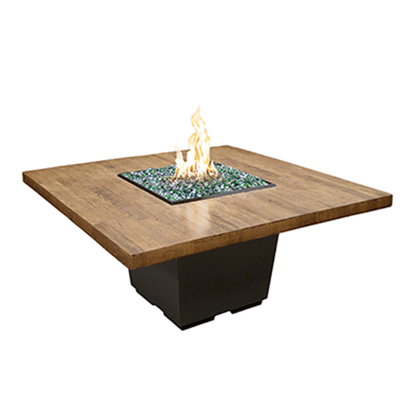 French Barrel Oak Cosmo Square Dining Firetable