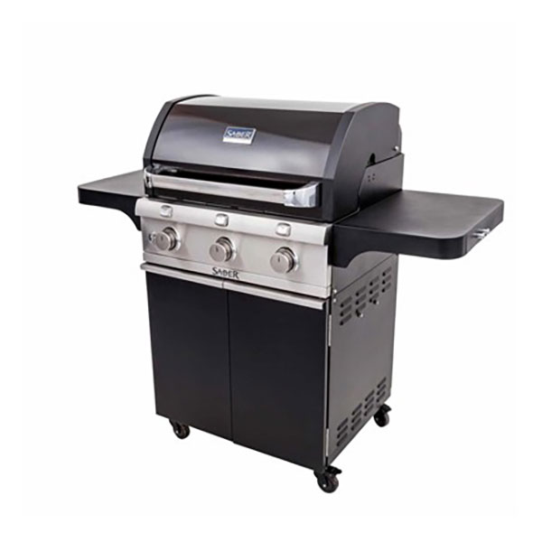 Deluxe Black 3-Burner Gas Grill