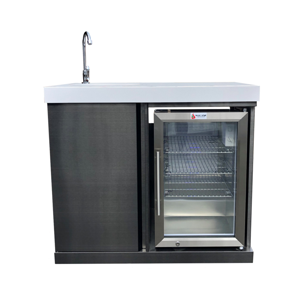 MASF BSS Black Stainless Steel Beverage Center